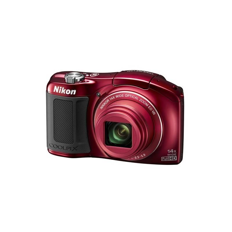 Digitální fotoaparát Nikon Coolpix L620 červený, digitální, fotoaparát, nikon, coolpix, l620, červený