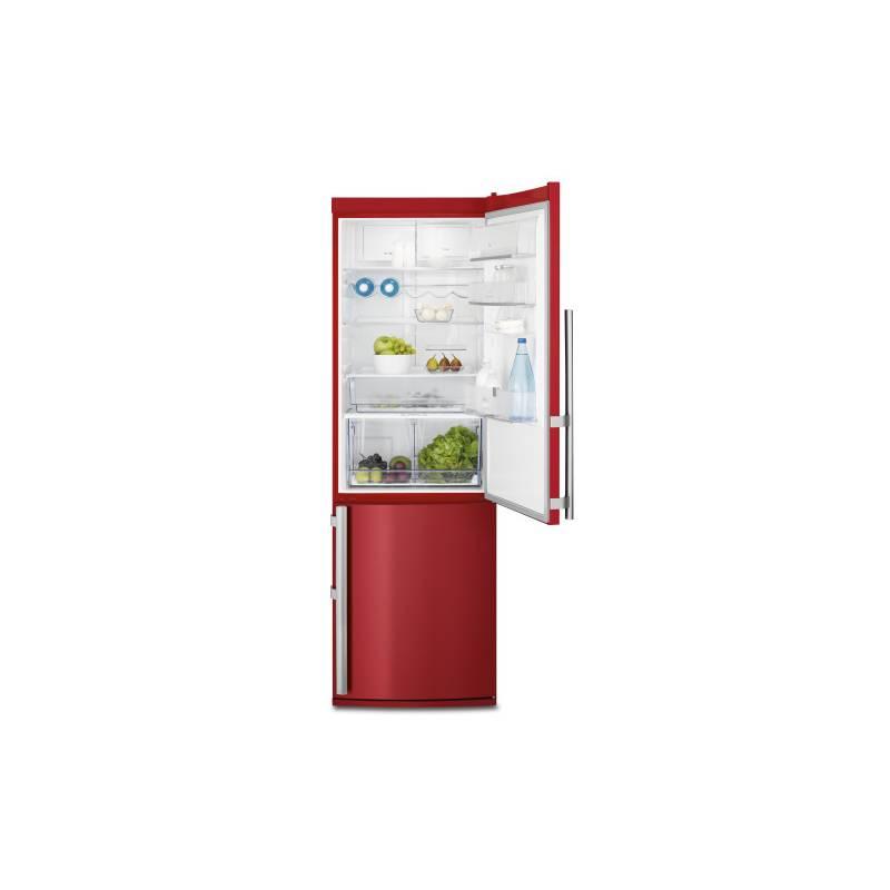 Kombinace chladničky s mrazničkou Electrolux EN3487AOH červená, kombinace, chladničky, mrazničkou, electrolux, en3487aoh, červená