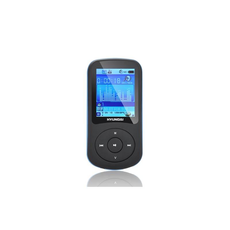 MP3 přehrávač Hyundai MPC 401 FM, 4GB černý/modrý, mp3, přehrávač, hyundai, mpc, 401, 4gb, černý, modrý