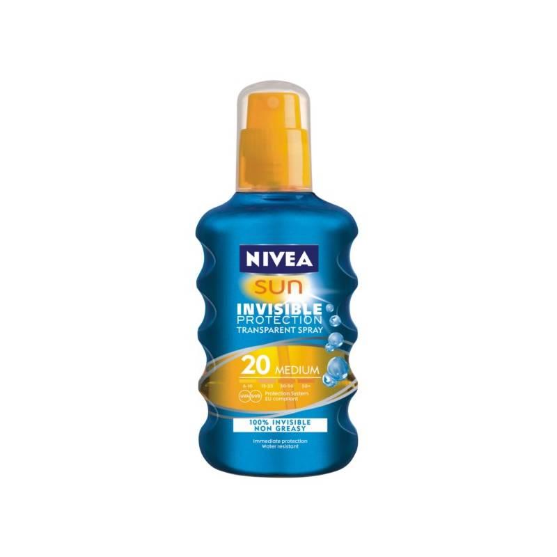 Neviditelný sprej na opalování Nivea SUN F20, 200ml, neviditelný, sprej, opalování, nivea, sun, f20, 200ml