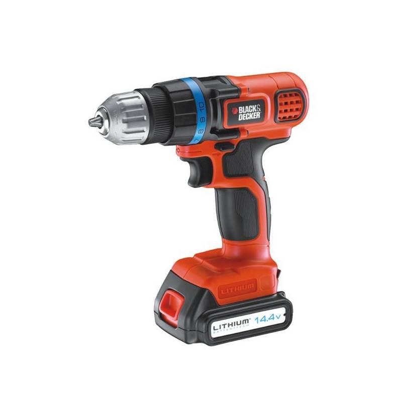 Aku vrtačka, akušroubovák Black-Decker EGBL14KB 14,4V, Li-Ion, 2 x aku, kufr, aku, vrtačka, akušroubovák, black-decker, egbl14kb, li-ion, aku