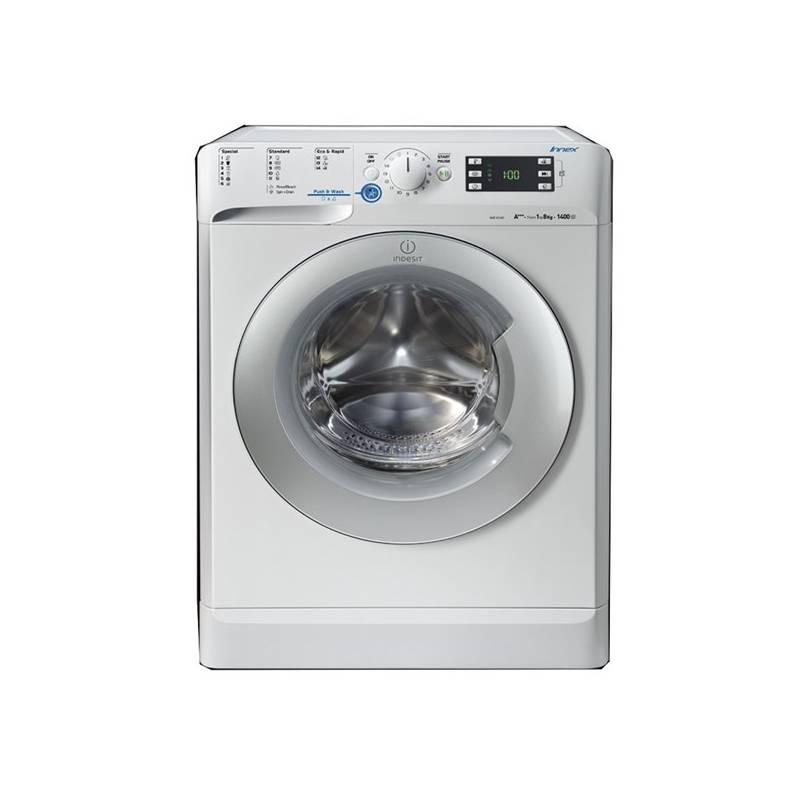 Automatická pračka Indesit XWE 81483X WSSS EU stříbrná/bílá, automatická, pračka, indesit, xwe, 81483x, wsss, stříbrná, bílá