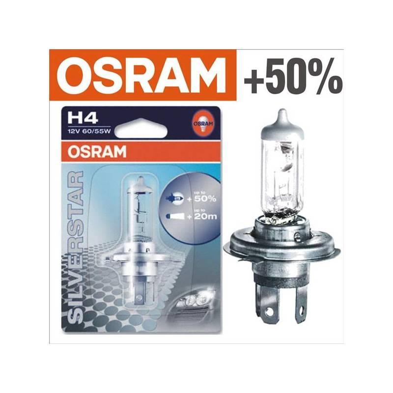 Autožárovka Osram 12V H4 60/55W P43t 1ks Silverstar +50%, autožárovka, osram, 12v, 55w, p43t, 1ks, silverstar