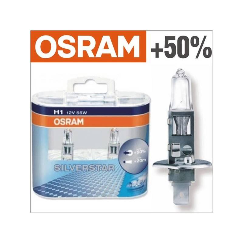 Autožárovky Osram 12V H1 55W P14.5s 2ks Silverstar +50%, autožárovky, osram, 12v, 55w, p14, 2ks, silverstar