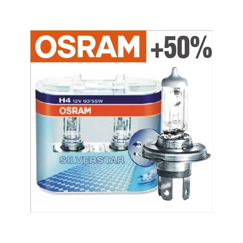 Autožárovky Osram 12V H4 60/55W P43t 2ks Silverstar +50%, autožárovky, osram, 12v, 55w, p43t, 2ks, silverstar