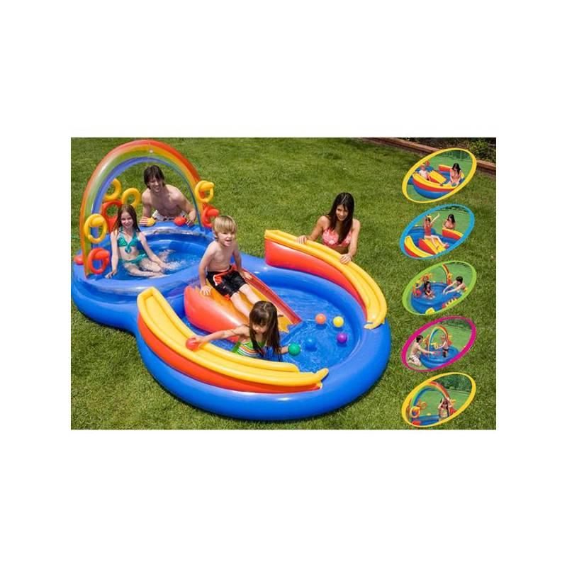 Bazén Intex Rainbow Ring Play Center 2,97x1,93x,135 m - dětský, bazén, intex, rainbow, ring, play, center, 97x1, 93x, 135, dětský