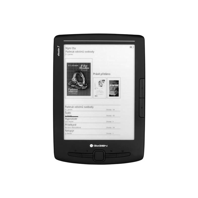 Čtečka e-knih GoGEN EREADER 1 černá (vrácené zboží 8414003196), Čtečka, e-knih, gogen, ereader, černá, vrácené, zboží, 8414003196