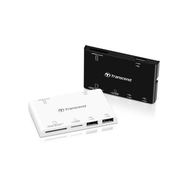 Čtečka paměťových karet Transcend P7-K + USB hub (TS-RDP7K) černá, Čtečka, paměťových, karet, transcend, p7-k, usb, hub, ts-rdp7k, černá