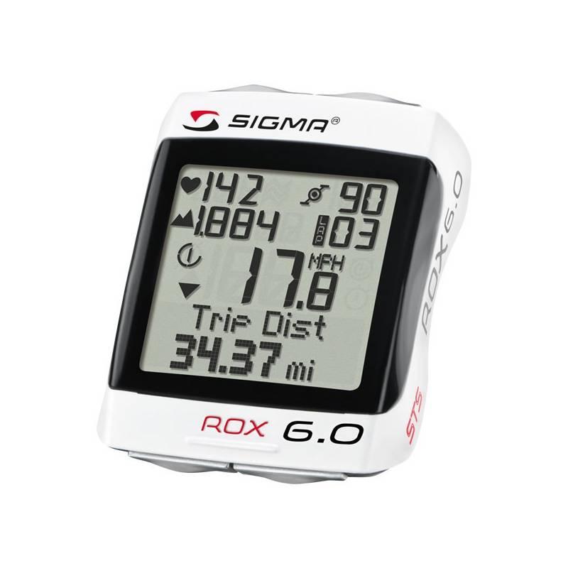 Cyklopočítač Sigma Sport ROX 6.0 CAD bílý, cyklopočítač, sigma, sport, rox, cad, bílý