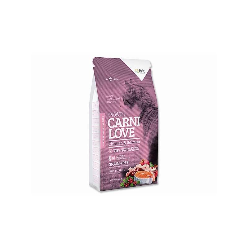 Granule Brit Carnilove Cat Chicken and Salmon 7kg, granule, brit, carnilove, cat, chicken, and, salmon, 7kg