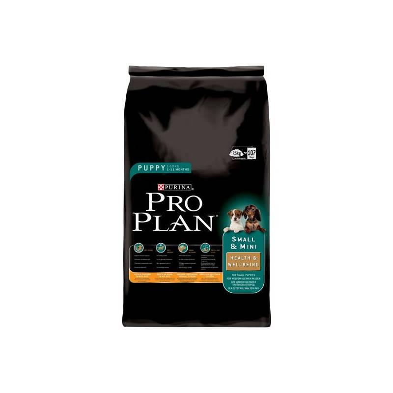 Granule Purina Pro Plan Small & Mini Puppy Health & Wellbeing Ch+R 7,5 kg, granule, purina, pro, plan, small, mini, puppy, health, wellbeing