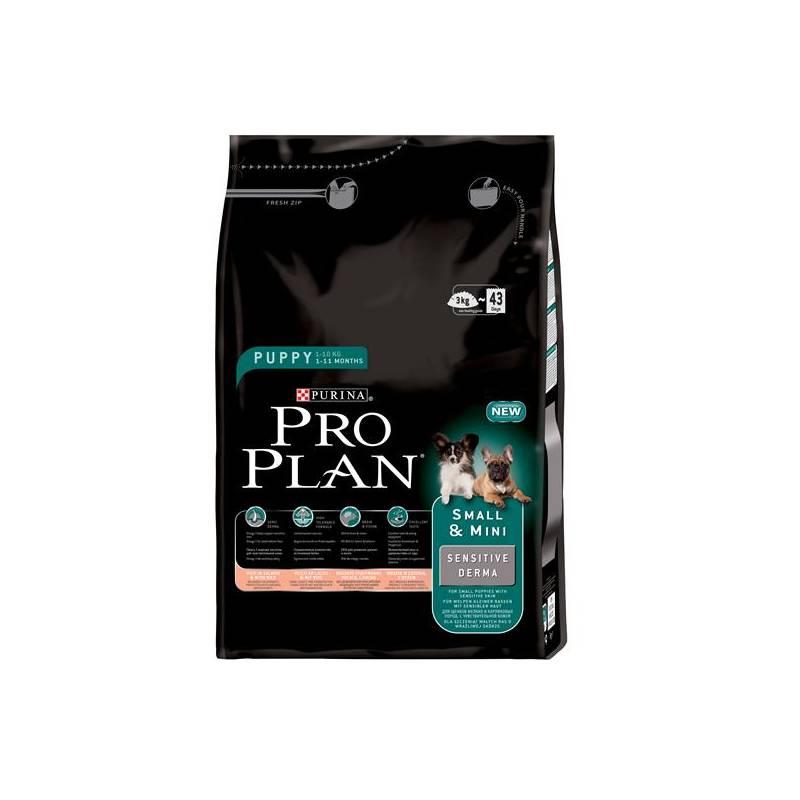 Granule Purina Pro Plan Small & Mini Puppy Sensitive Derma Salmon 3 kg, granule, purina, pro, plan, small, mini, puppy, sensitive, derma, salmon