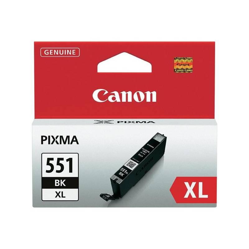 Inkoustová náplň Canon CLI-551XL BK, 4425 stran (6443B001) černá, inkoustová, náplň, canon, cli-551xl, 4425, stran, 6443b001, černá