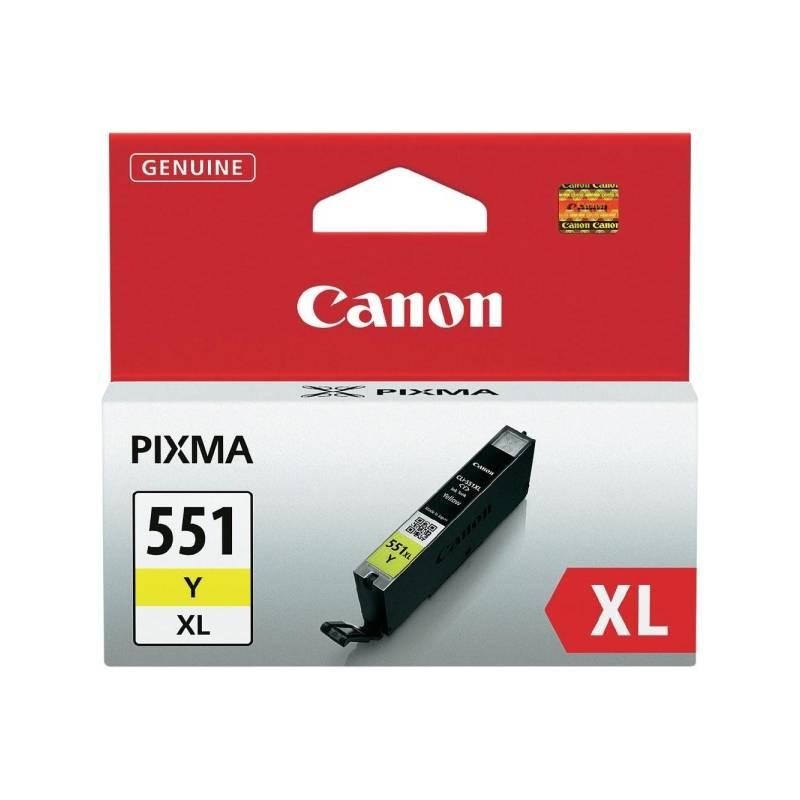 Inkoustová náplň Canon CLI-551XL Y, 685 stran (6446B001) žlutá, inkoustová, náplň, canon, cli-551xl, 685, stran, 6446b001, žlutá