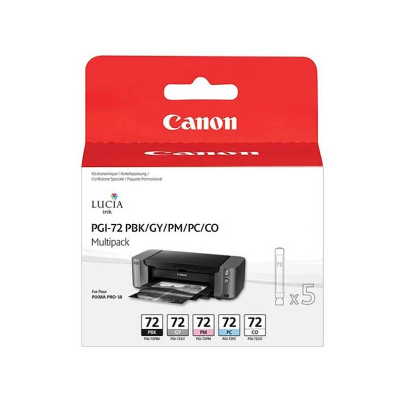 Inkoustová náplň Canon PGI-72 PBK/GY/PM/PC/CO, 1640 stran (6403B007) černá/stříbrná/šedá/červená/modrá, inkoustová, náplň, canon, pgi-72, pbk, 1640, stran, 6403b007