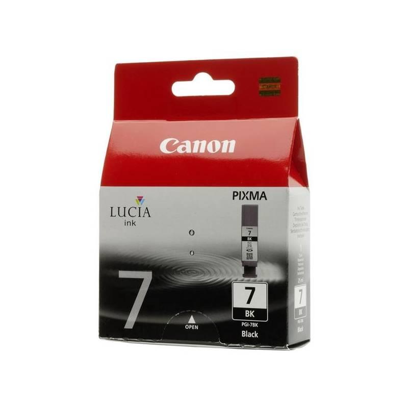 Inkoustová náplň Canon PGI-7Bk, 570 stran (2444B001) černá, inkoustová, náplň, canon, pgi-7bk, 570, stran, 2444b001, černá