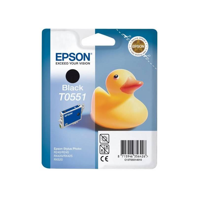 Inkoustová náplň Epson T0551, 8ml (C13T05514010) černá, inkoustová, náplň, epson, t0551, 8ml, c13t05514010, černá