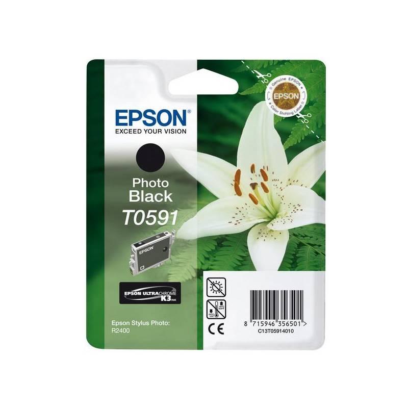 Inkoustová náplň Epson T0591, 13ml (C13T05914010) černá, inkoustová, náplň, epson, t0591, 13ml, c13t05914010, černá