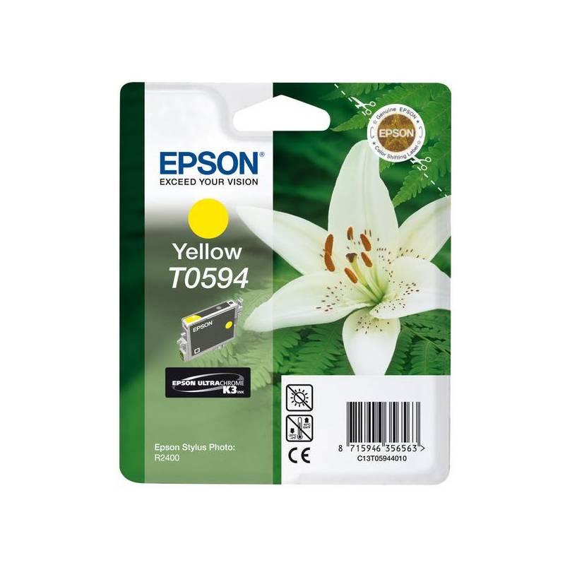 Inkoustová náplň Epson T0594, 13ml (C13T05944010) žlutá, inkoustová, náplň, epson, t0594, 13ml, c13t05944010, žlutá