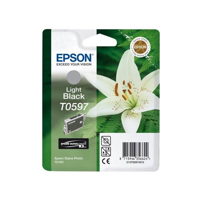 Inkoustová náplň Epson T0597, 13ml (C13T05974010) šedá, inkoustová, náplň, epson, t0597, 13ml, c13t05974010, šedá