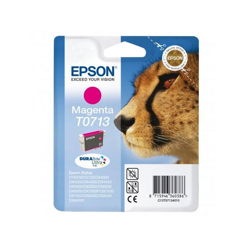 Inkoustová náplň Epson T0713, 270 stran (C13T07134011) růžová, inkoustová, náplň, epson, t0713, 270, stran, c13t07134011, růžová