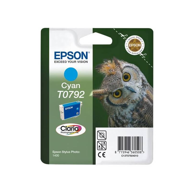 Inkoustová náplň Epson T0792, 11ml (C13T07924010) modrá, inkoustová, náplň, epson, t0792, 11ml, c13t07924010, modrá