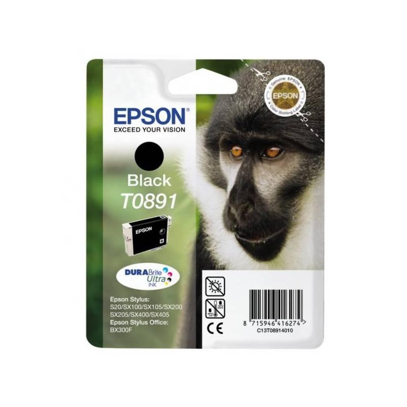 Inkoustová náplň Epson T0891, 180 stran (C13T08914011) černá, inkoustová, náplň, epson, t0891, 180, stran, c13t08914011, černá