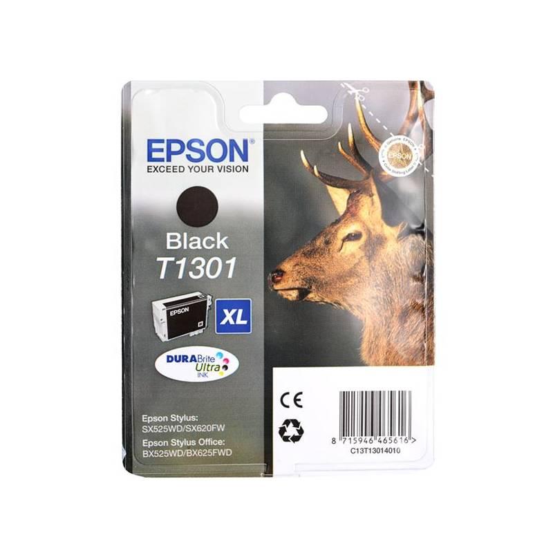 Inkoustová náplň Epson T1301, 25ml (C13T13014010) černá, inkoustová, náplň, epson, t1301, 25ml, c13t13014010, černá