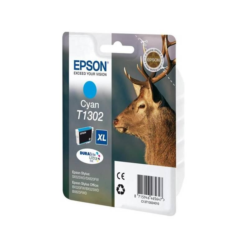 Inkoustová náplň Epson T1302, 10ml (C13T13024010) modrá, inkoustová, náplň, epson, t1302, 10ml, c13t13024010, modrá