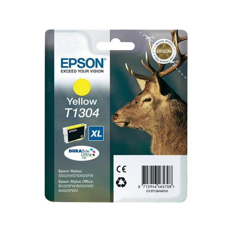 Inkoustová náplň Epson T1304, 10ml (C13T13044010) žlutá, inkoustová, náplň, epson, t1304, 10ml, c13t13044010, žlutá