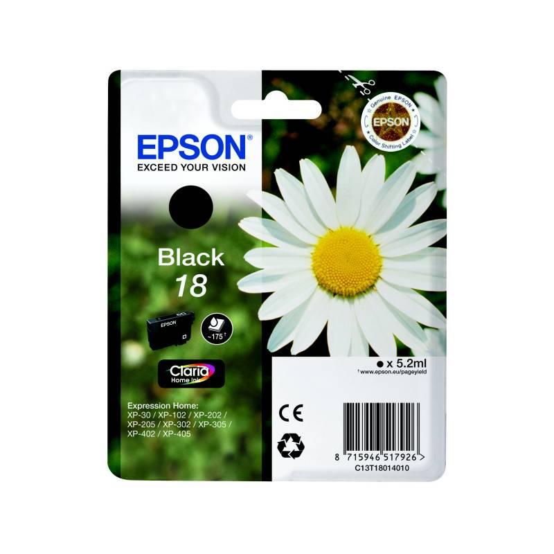 Inkoustová náplň Epson T1801, 175 stran (C13T18014010) černá, inkoustová, náplň, epson, t1801, 175, stran, c13t18014010, černá