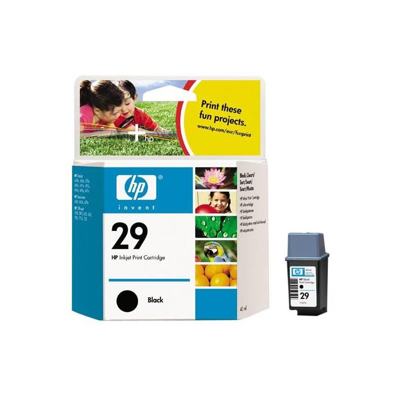 Inkoustová náplň HP No. 29, 40ml, 650 stran (51629AE) černá, inkoustová, náplň, 40ml, 650, stran, 51629ae, černá