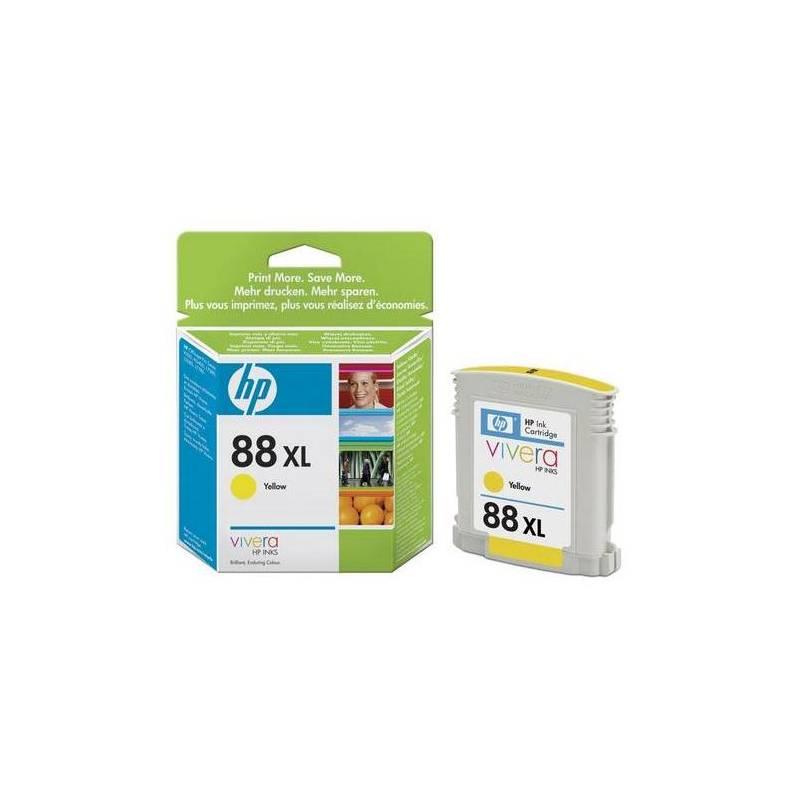 Inkoustová náplň HP No. 88XL, 17,1ml, 1200 stran (C9393AE) žlutá, inkoustová, náplň, 88xl, 1ml, 1200, stran, c9393ae, žlutá