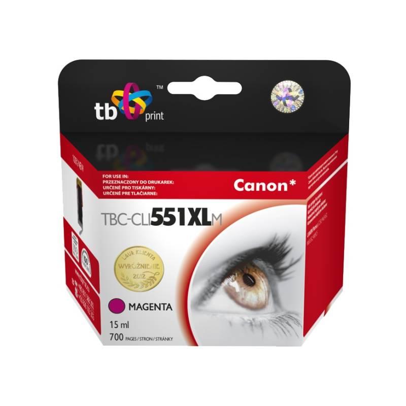 Inkoustová náplň TB Canon CLI-551XL (TBC-CLI551XLM) červená, inkoustová, náplň, canon, cli-551xl, tbc-cli551xlm, červená