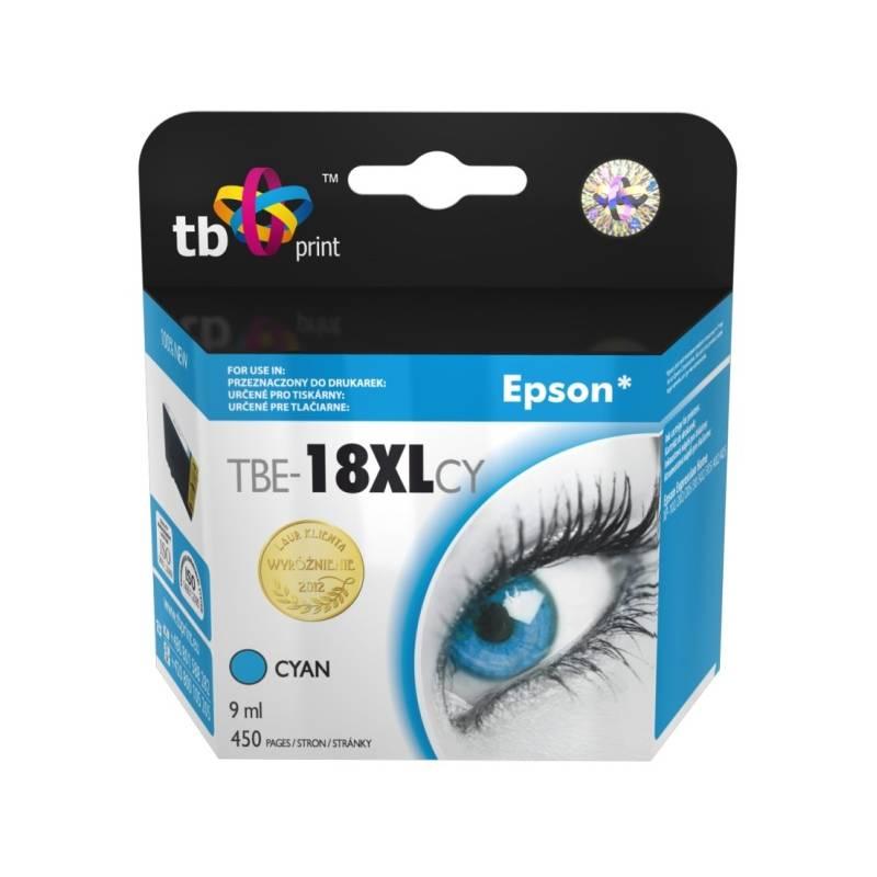 Inkoustová náplň TB Epson T1812 C (TBE-18XLCY) modrá, inkoustová, náplň, epson, t1812, tbe-18xlcy, modrá