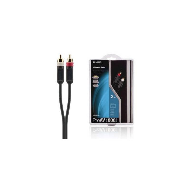 Kabel Belkin Audio 2RCA ProAV1000, 2m (AV10007qp2M) černý, kabel, belkin, audio, 2rca, proav1000, av10007qp2m, černý