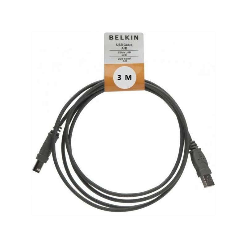 Kabel Belkin USB 2.0 A - B, 3m (F3U133R3M) černý, kabel, belkin, usb, f3u133r3m, černý