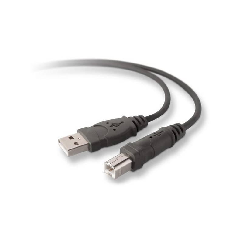 Kabel Belkin USB 2.0  A - B, 3m (F3U154cp3M) černý, kabel, belkin, usb, f3u154cp3m, černý