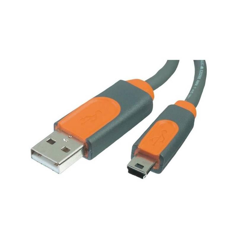 Kabel Belkin USB 2.0  A - B, 4.8m (CU1000cp4.8M) černý/žlutý, kabel, belkin, usb, cu1000cp4, černý, žlutý