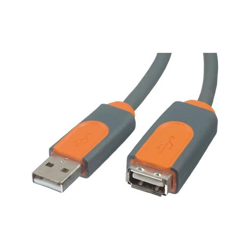 Kabel Belkin USB 2.0 prodlužovací A - A, 1.8m (CU1100cp1.8M) černý/žlutý, kabel, belkin, usb, prodlužovací, cu1100cp1, černý, žlutý