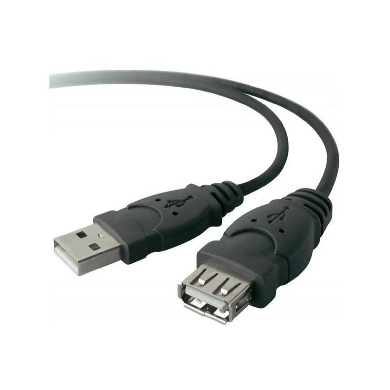 Kabel Belkin USB 2.0 prodlužovací A - A, 1.8m (F3U153cp1.8M) černý, kabel, belkin, usb, prodlužovací, f3u153cp1, černý