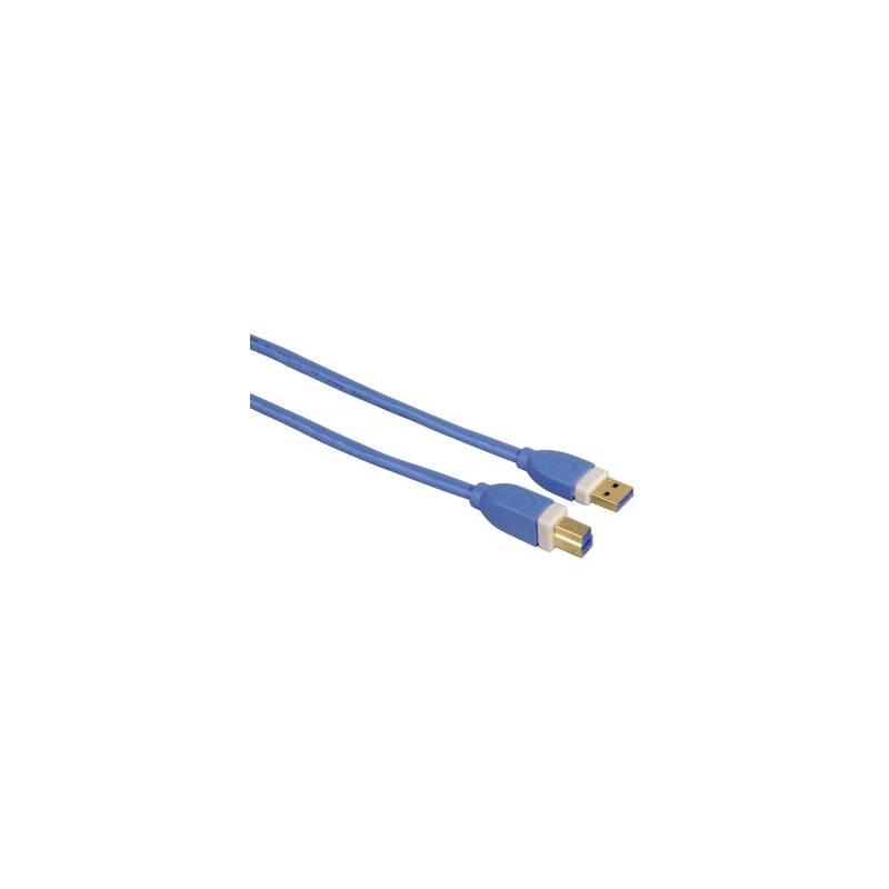 Kabel Hama USB A-B, 1,8m (39671) modrý, kabel, hama, usb, a-b, 39671, modrý