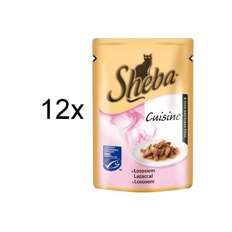 Kapsička Sheba CUISINE losos ve šťávě 12 x 80g, kapsička, sheba, cuisine, losos, šťávě, 80g