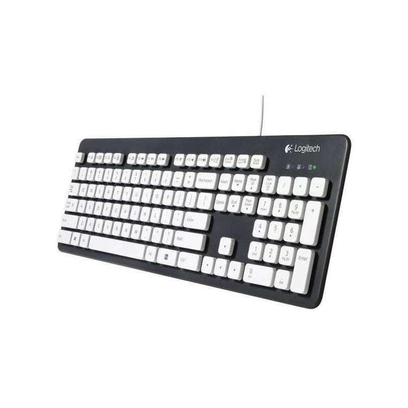 Klávesnice Logitech K310 Washable CZ (920-004056) černá/bílá, klávesnice, logitech, k310, washable, 920-004056, černá, bílá