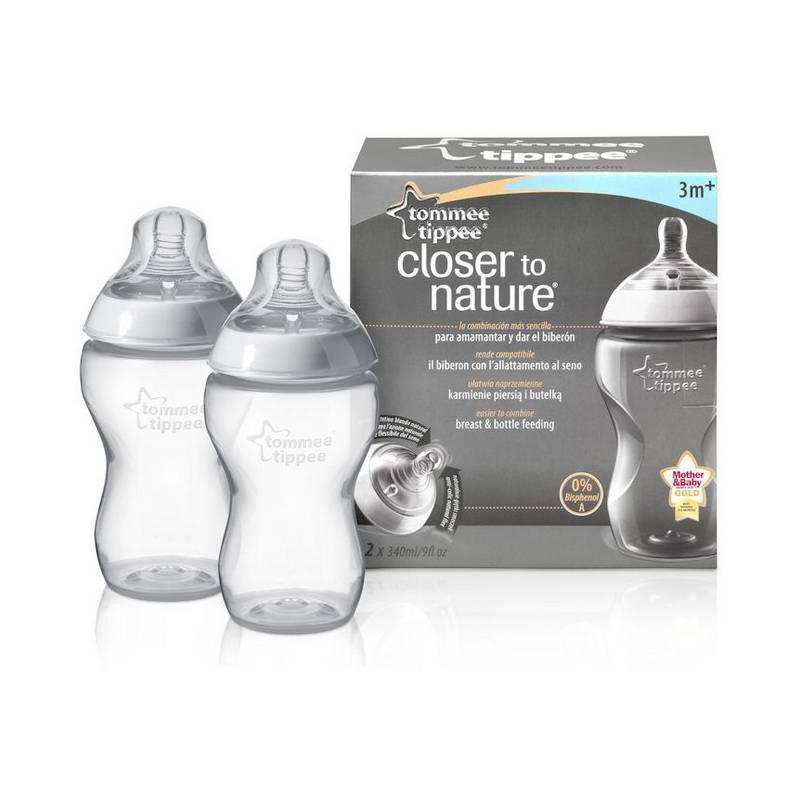 Kojenecká láhev Tommee Tippee C2N, 2ks 340ml, 3+m, kojenecká, láhev, tommee, tippee, c2n, 2ks, 340ml