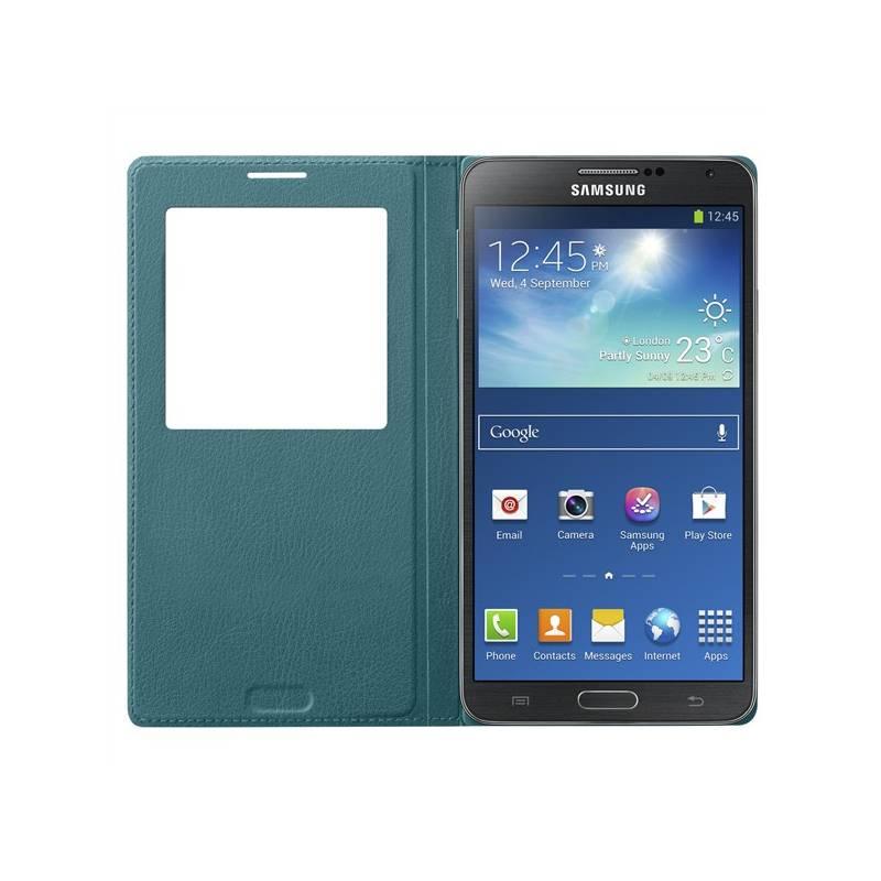 Kryt na mobil Samsung EF-CN900B flip S-view pro Galaxy Note 3 (N9005) - Mint blue (EF-CN900BLEGWW), kryt, mobil, samsung, ef-cn900b, flip, s-view, pro, galaxy, note, n9005