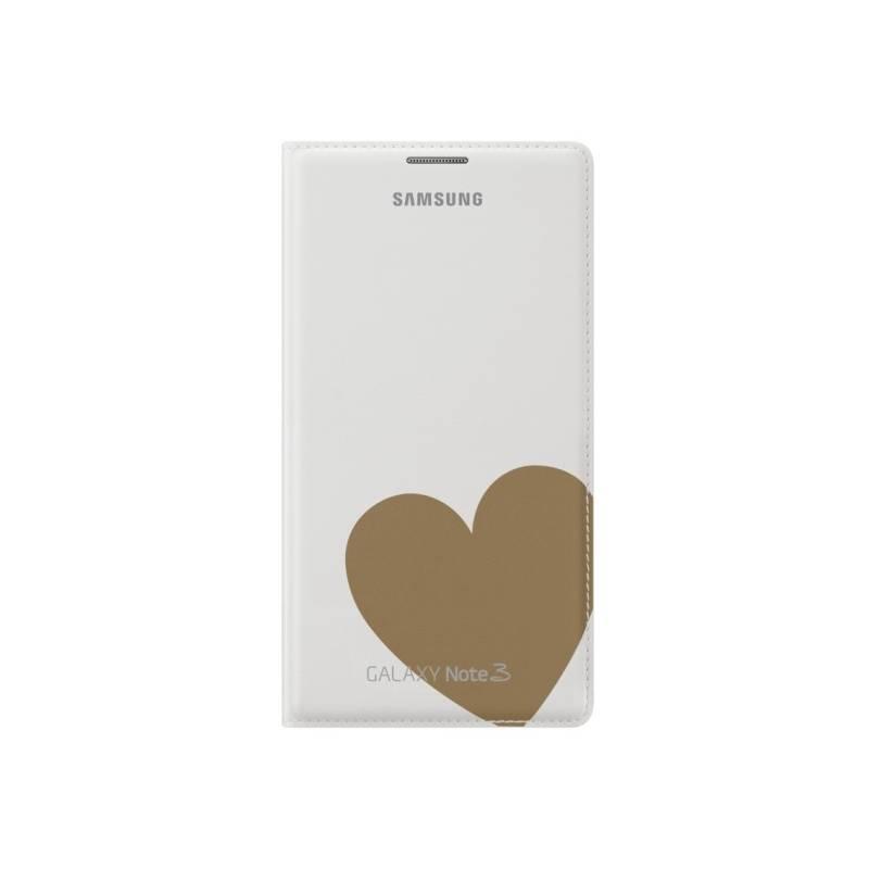 Kryt na mobil Samsung EF-EN900BD flip Wallet Moschino pro Galaxy Note 3 (N9005) (EF-EN900BDEGWW) bílý/zlatý, kryt, mobil, samsung, ef-en900bd, flip, wallet, moschino, pro, galaxy, note