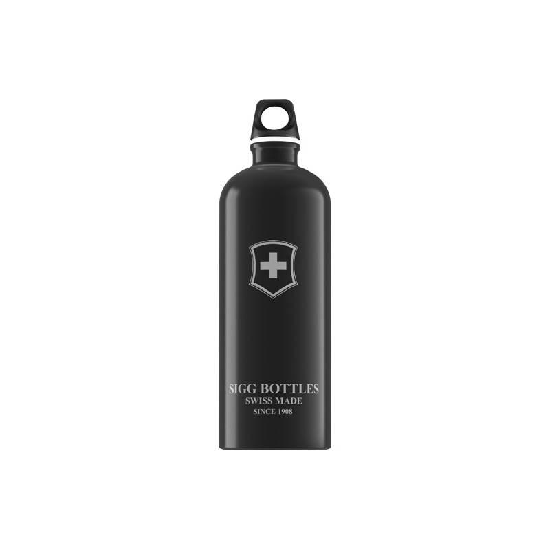 Láhev na pití Sigg Swiss Emblem Swiss Emblem Black 1,0 L černá, láhev, pití, sigg, swiss, emblem, black, černá