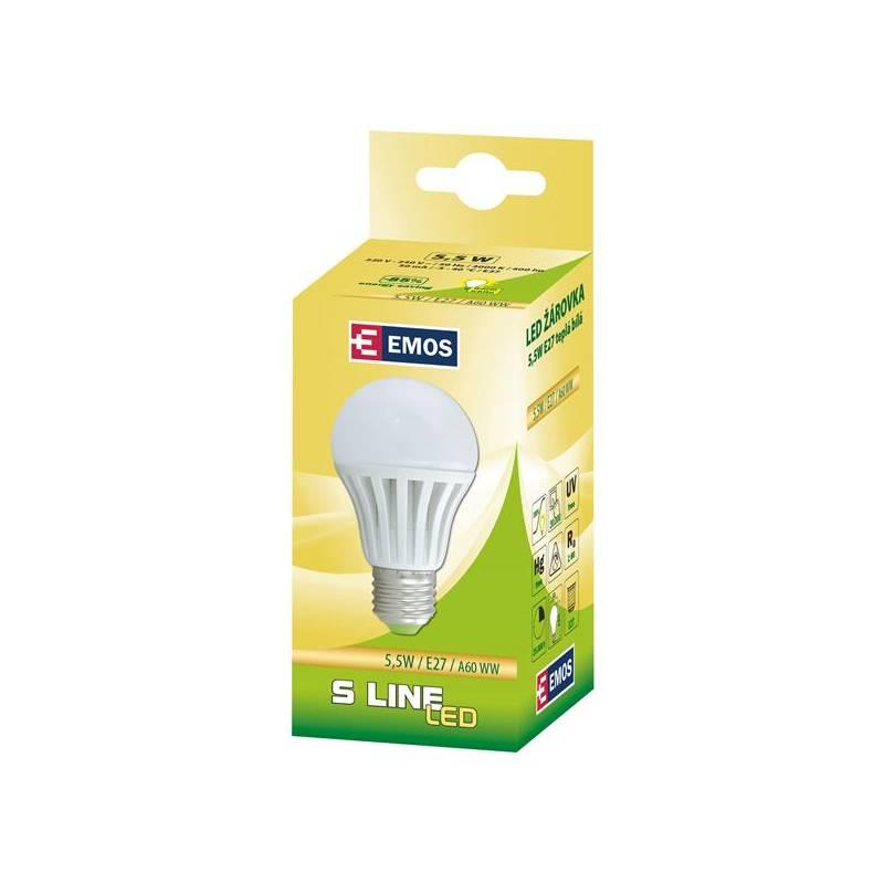 LED žárovka EMOS LED-S5 A60 WW, led, žárovka, emos, led-s5, a60