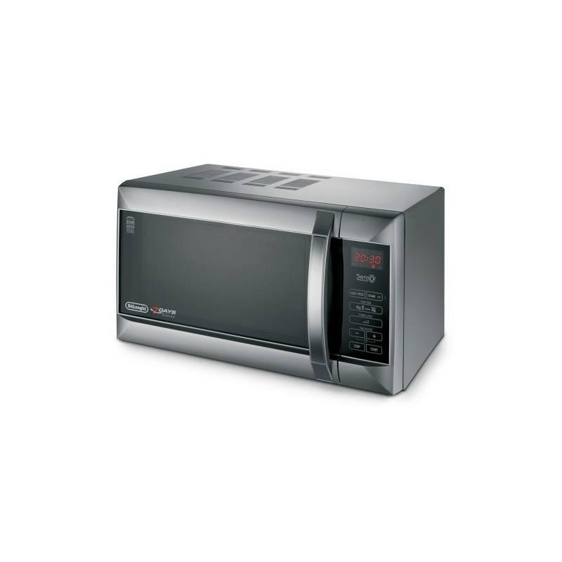 Mikrovlnná trouba DeLonghi Esclusivo MW505CV černá/stříbrná, mikrovlnná, trouba, delonghi, esclusivo, mw505cv, černá, stříbrná